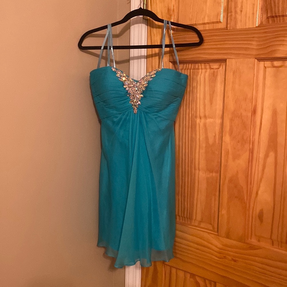 Turquoise party dress